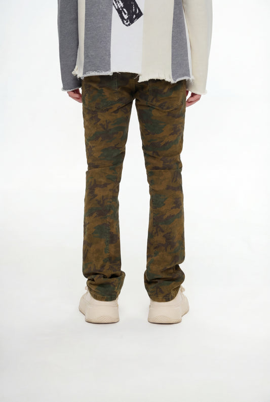 Kids Hazard Stacked Dark Foilage Green