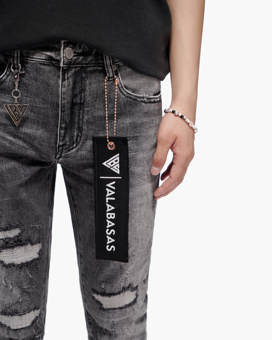Ilyas Grey Wash Skinny Jeans