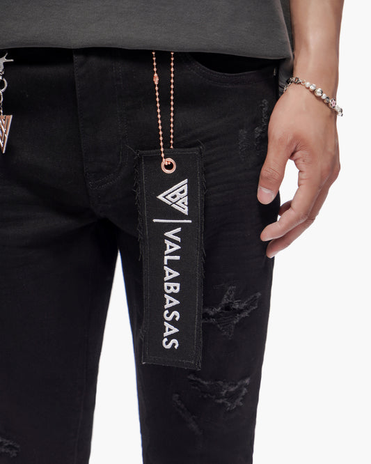 Scimitar Black Skinny Jeans