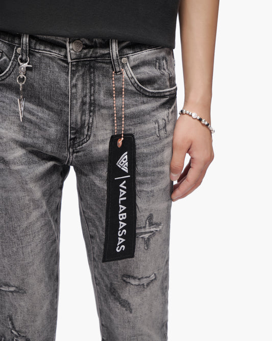 Scimitar Grey Wash Skinny Jeans