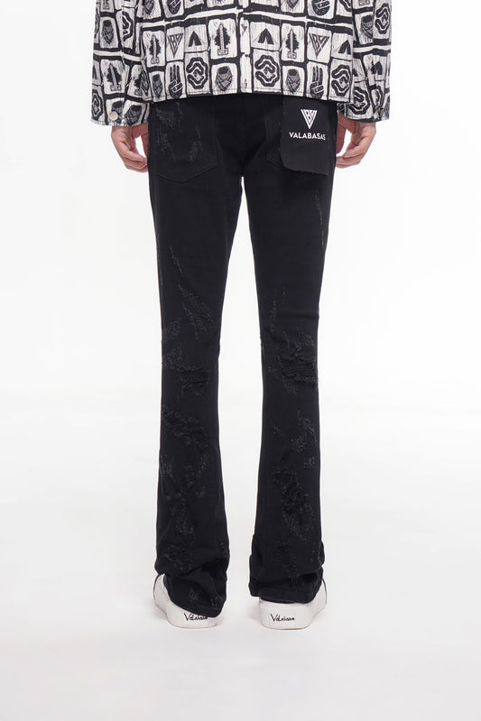Steeltoe Stacked Jet Black Jean