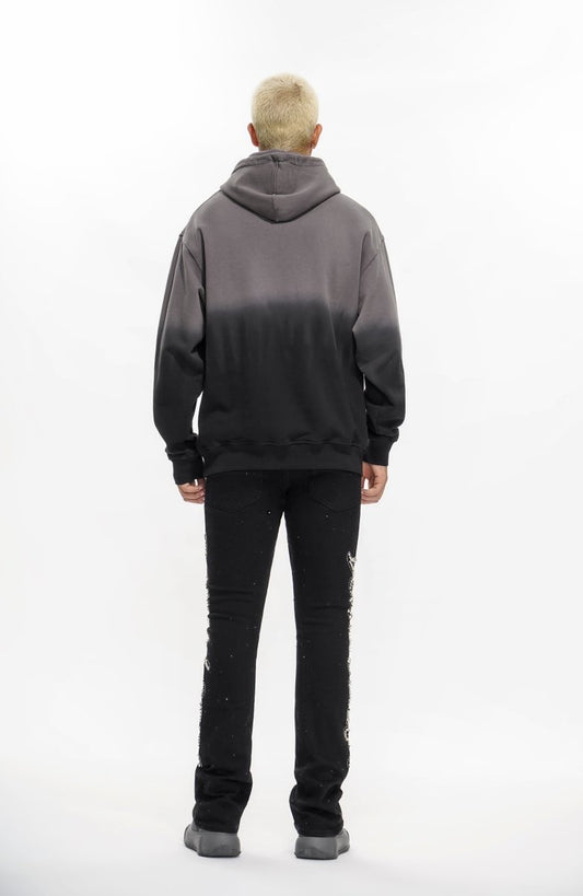 Applique Grey Black Hoodie - Valabasas