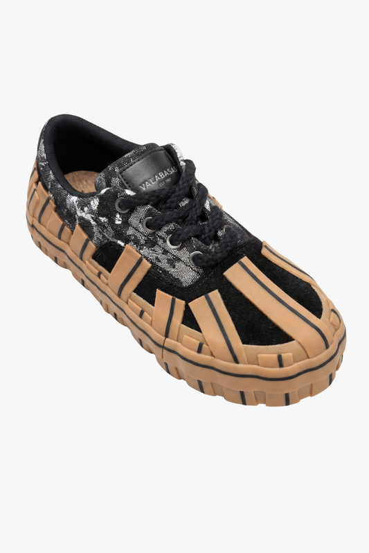 Yuratsu 200 Black Denim Gum Shoes