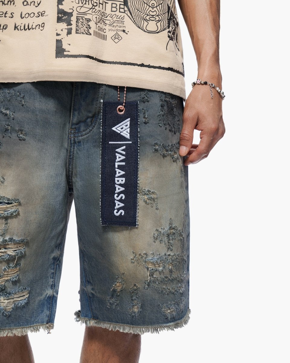 Clipped Jorts Dirty Washed – Valabasas