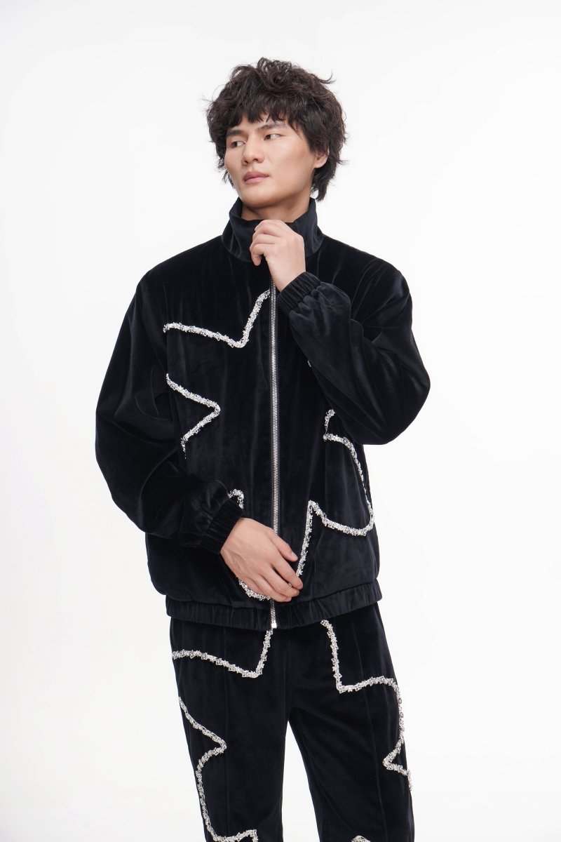 Eden Velour Jacket Black – Valabasas