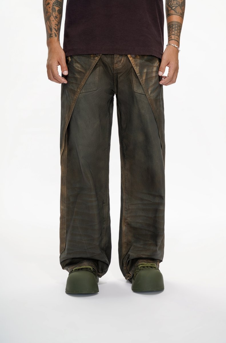 Gozai Vintage Brown Waxed Baggy – Valabasas