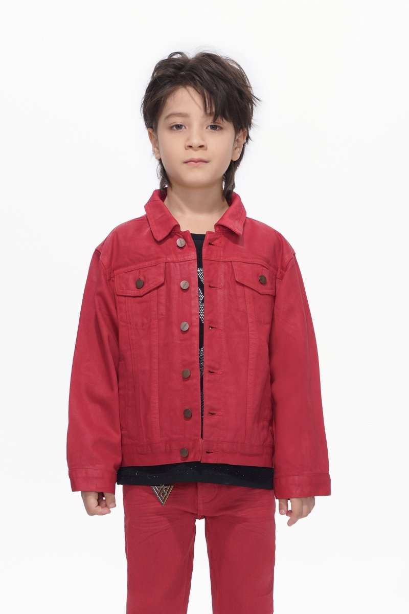 Hideout Kids Red Waxed Jacket - Valabasas