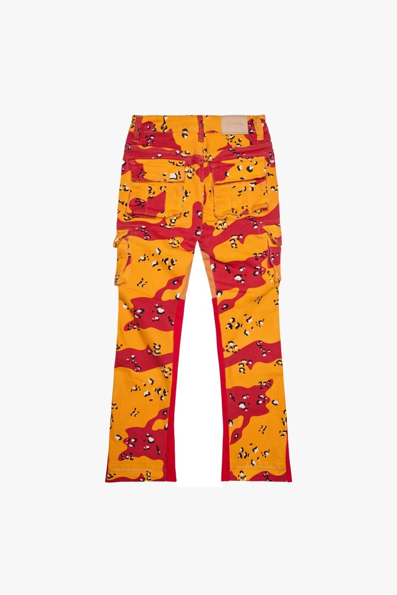 KIDS "COMMANDER" DENIM STACKED BADLAND CAMO - Valabasas