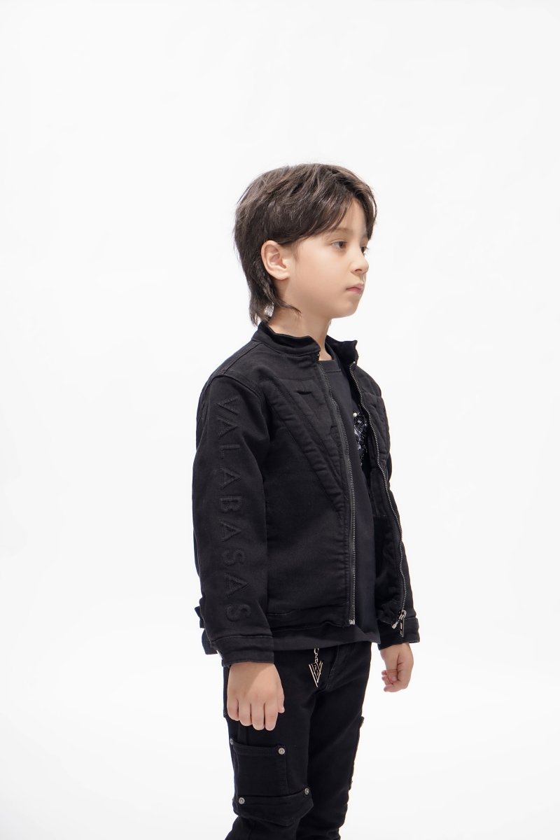 Kids Harley Jacket Jet Black - Valabasas