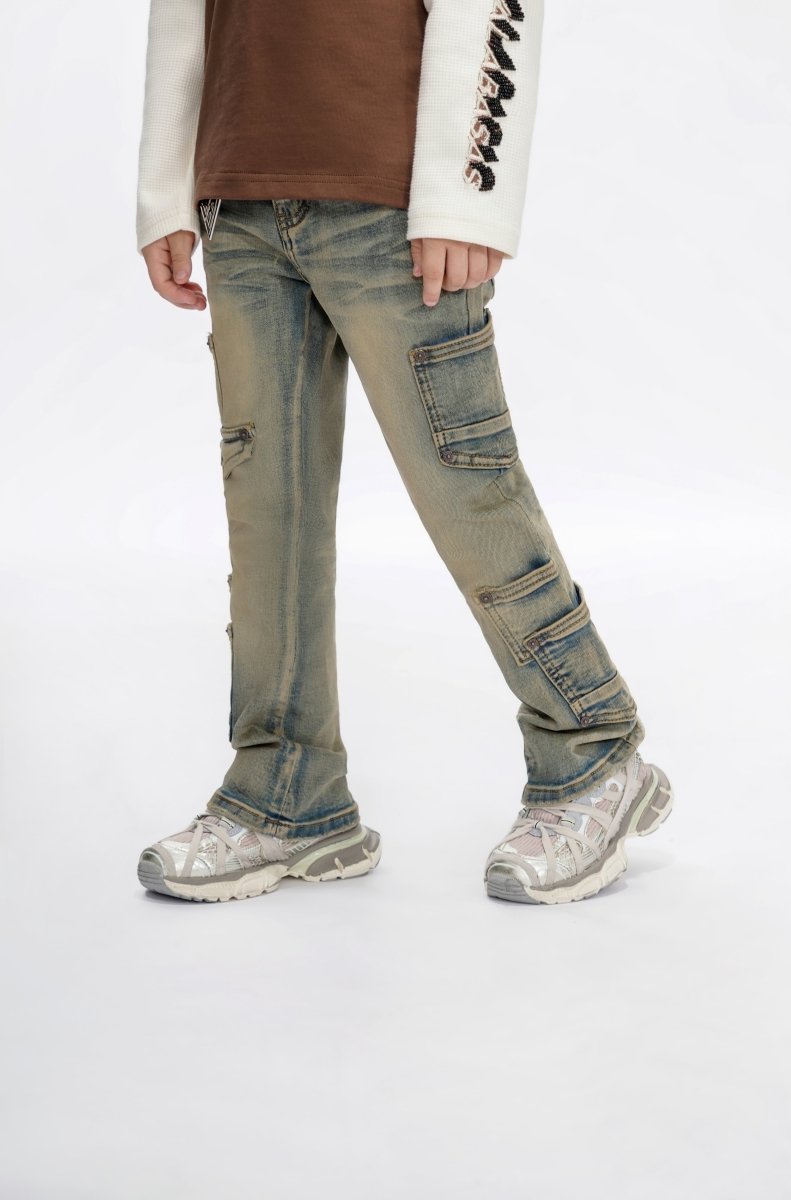 Kids Pocros Lt. Vintage Wash Stacked - Valabasas