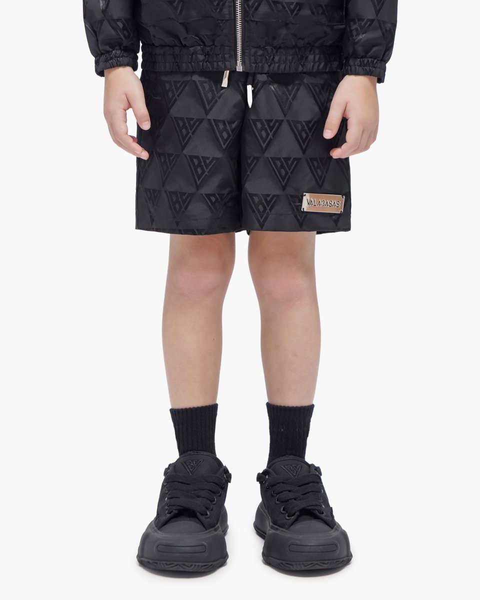 Kids Signature 2.0 Black Nylon Shorts – Valabasas