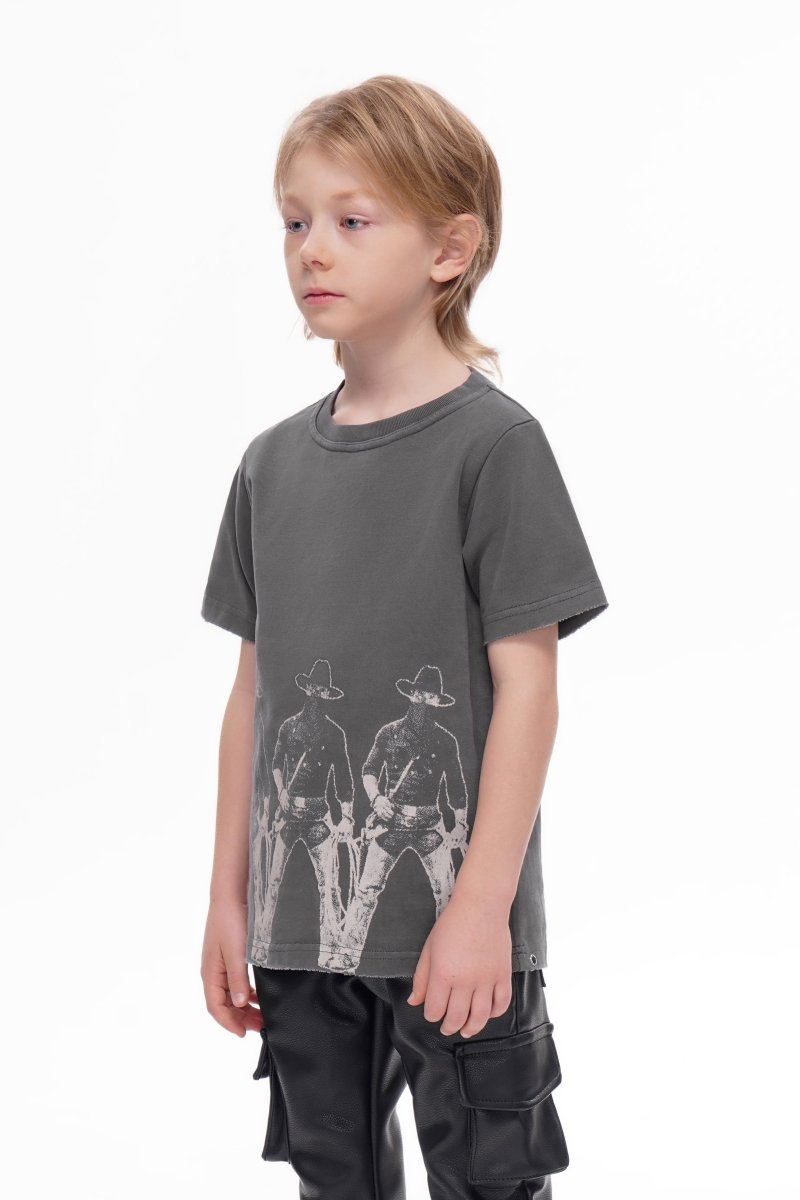 Kids Stay True Vintage Grey Tee - Valabasas