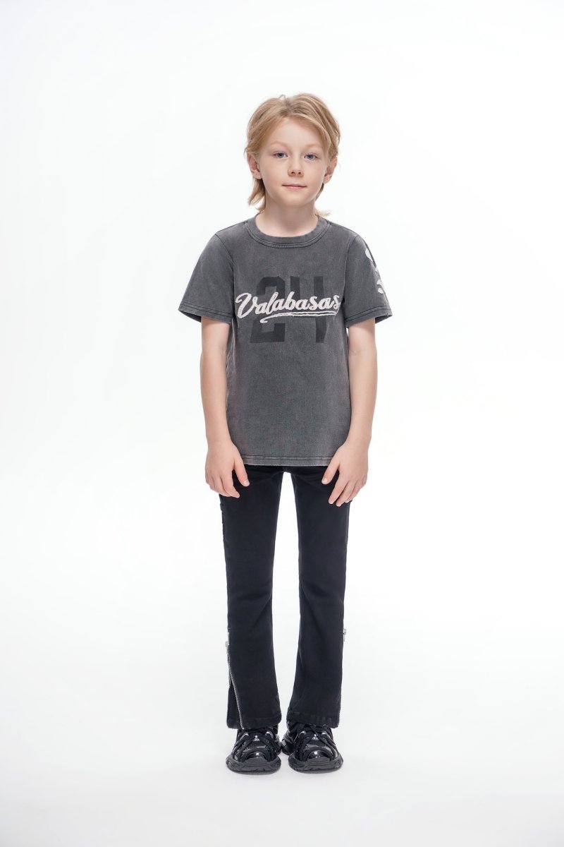 Kids Streamline Black Stacked - Valabasas