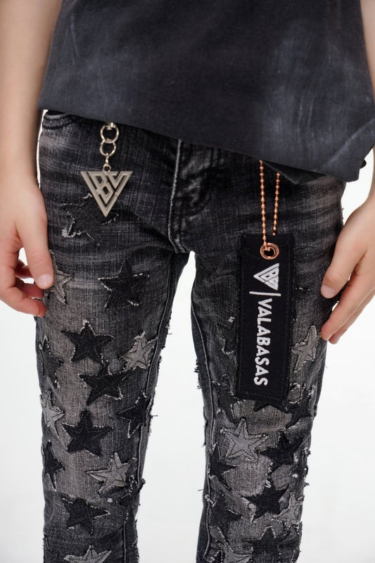 Kids V - Stars Stacked Marbled Wash - Valabasas