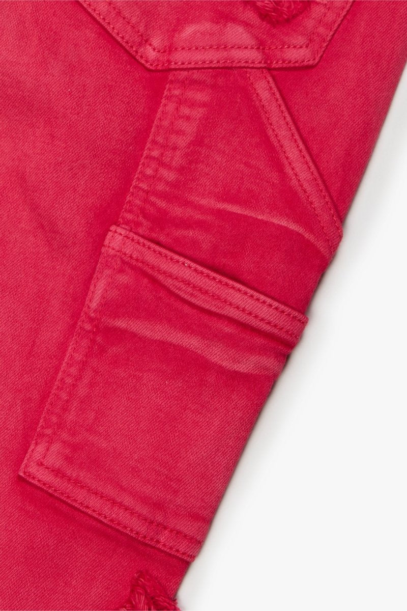 "LOOMIS" STACKED FLARED JEAN RED - Valabasas
