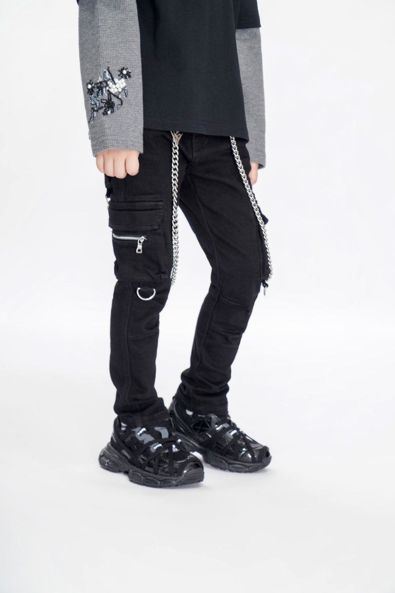 Nico Black Kids Skinny Jeans - Valabasas