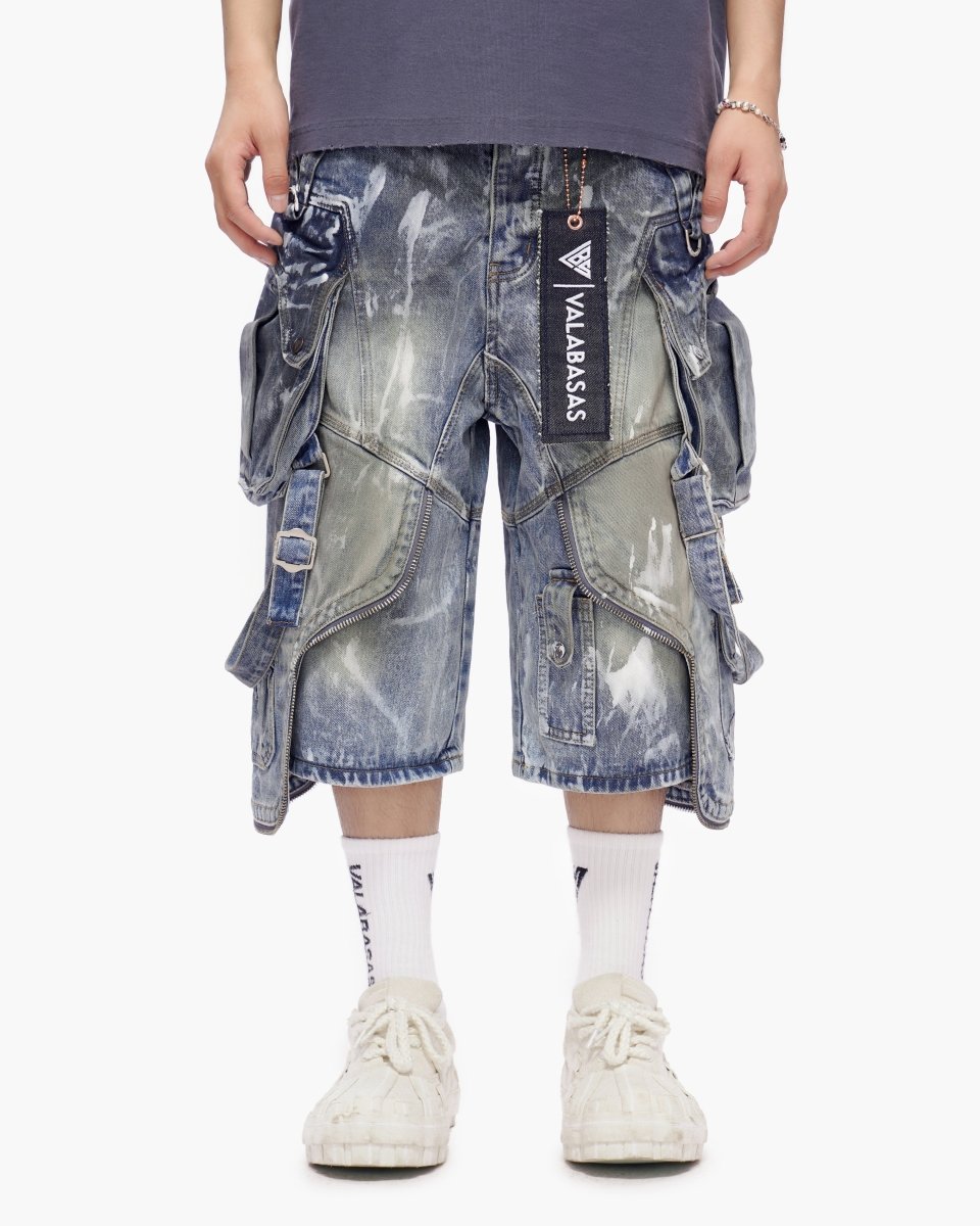 Osama Jorts Dirty Blue Wash – Valabasas