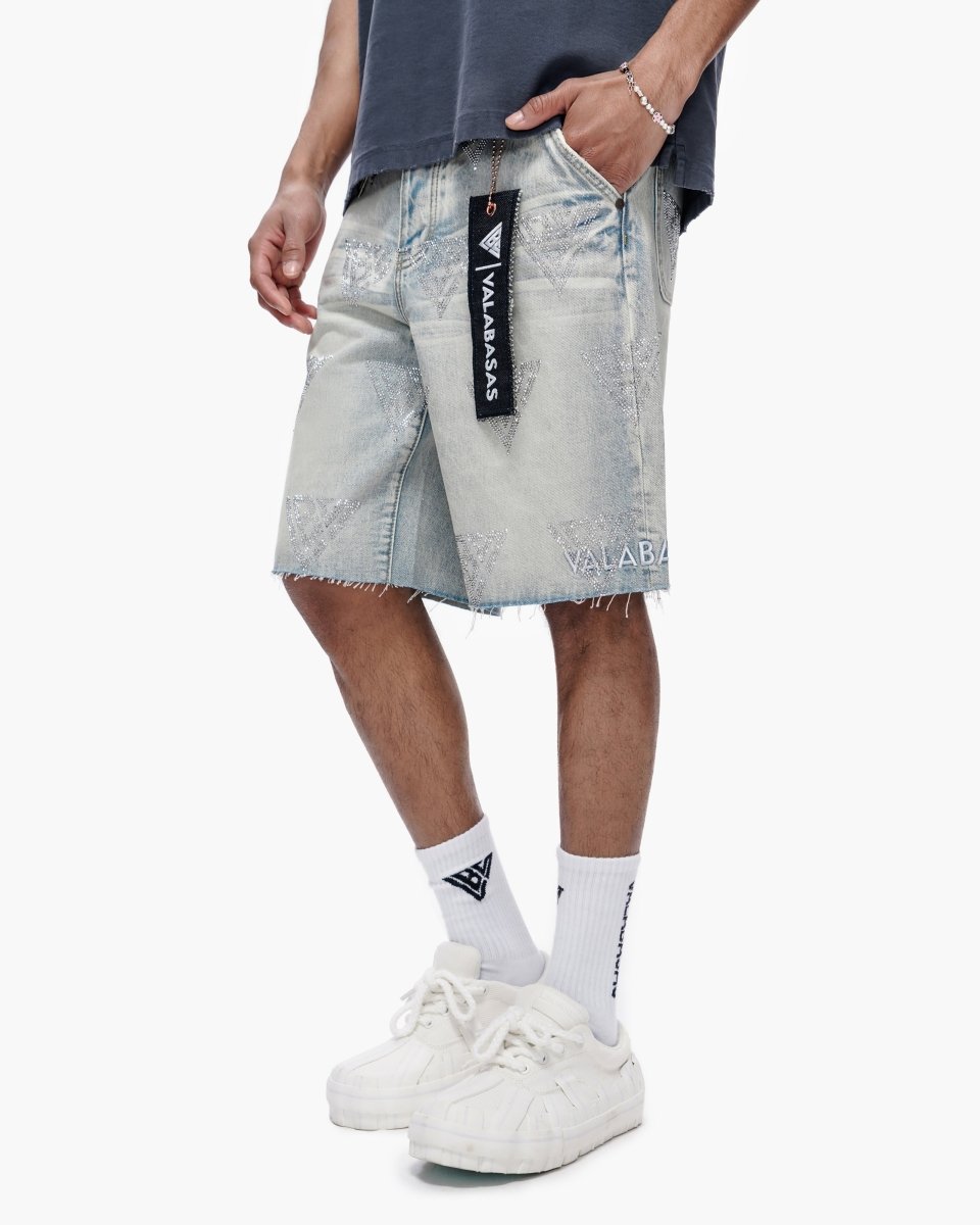 Palace Light Blue Wash Shorts – Valabasas