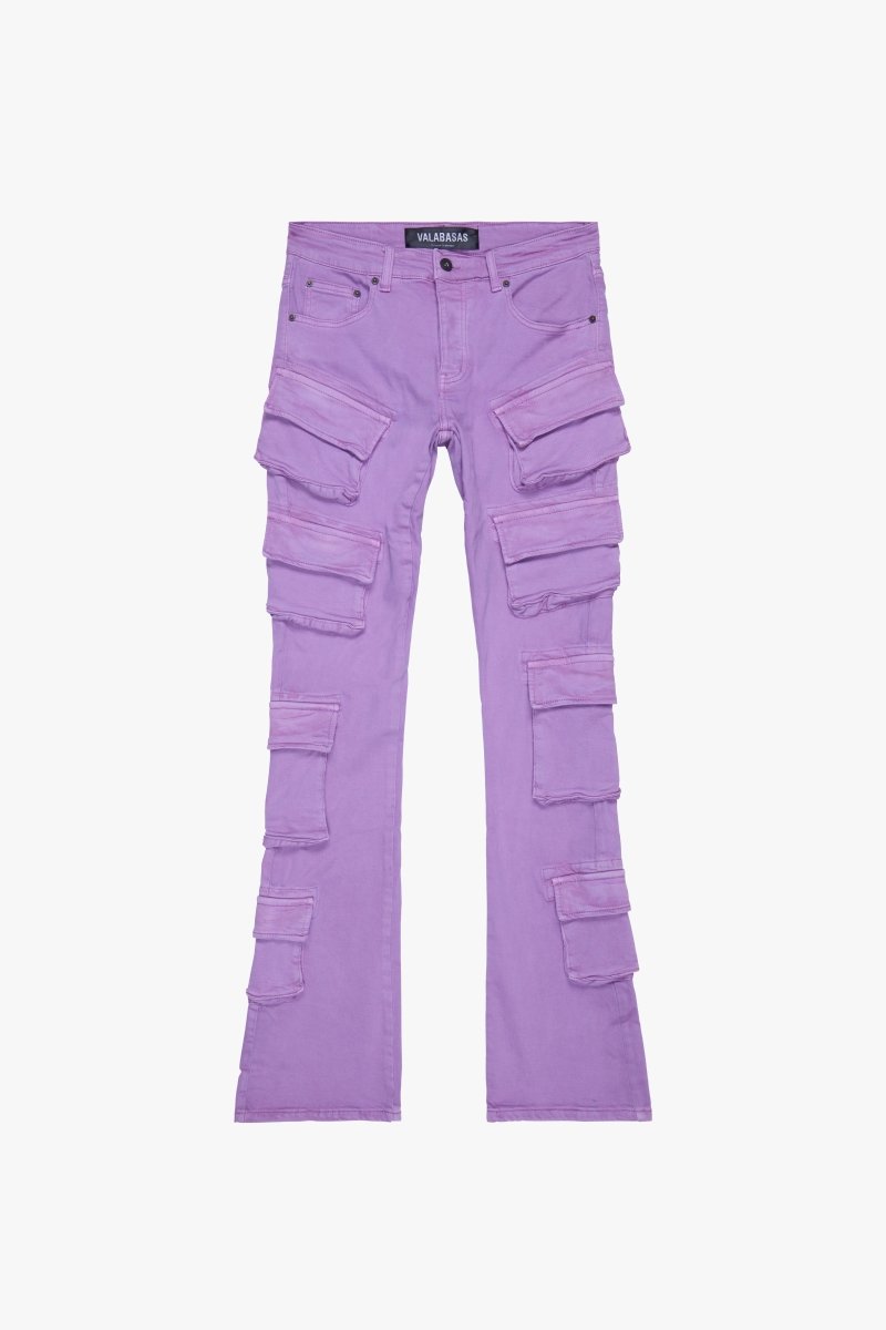 PINNACLE” STACKED FLARE JEAN PURPLE – Valabasas