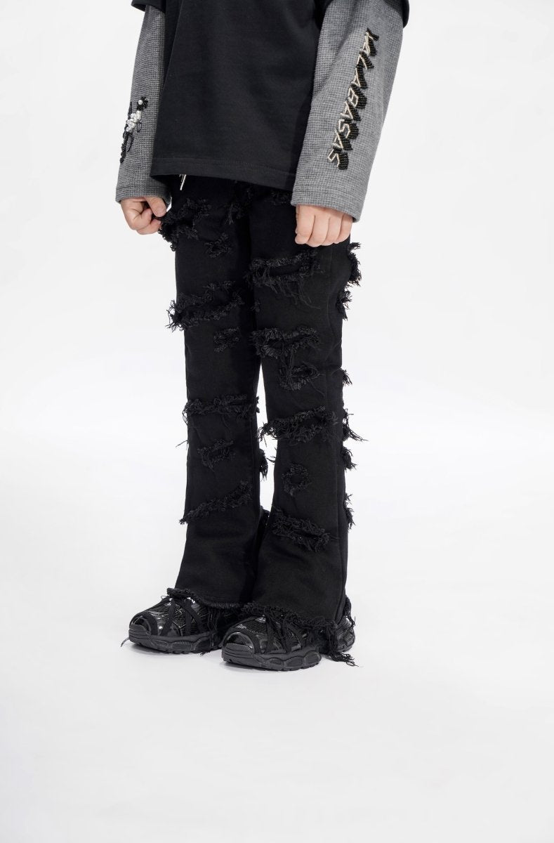 Ravel Kids Black Stacked Jean - Valabasas