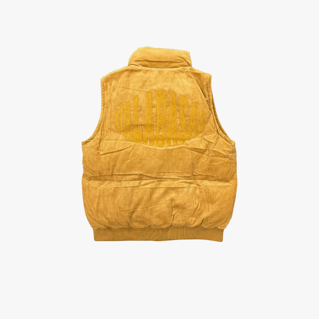 "ROOK" CORDUROY PUFFER VEST KHAKI BROWN - Valabasas