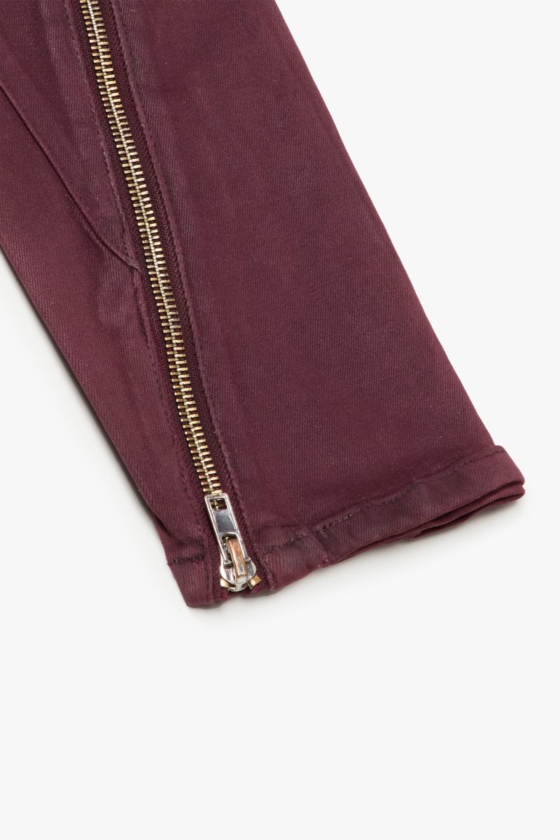 "RUNNER" SKINNY DENIM BURGUNDY - Valabasas