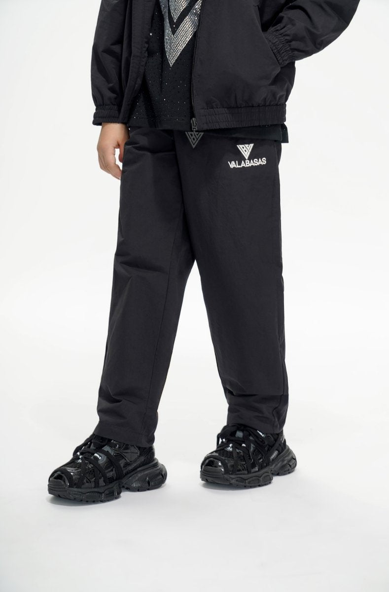Silver Kids Black Knitted Pants - Valabasas