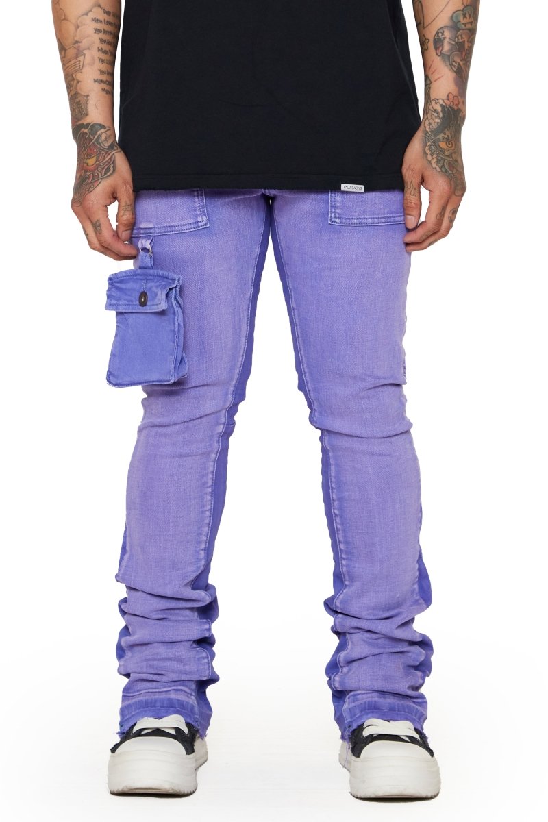 VALABASAS フレアデニム スター サイズ29 パープル 新品 v-stars-stacked-flare-jean-