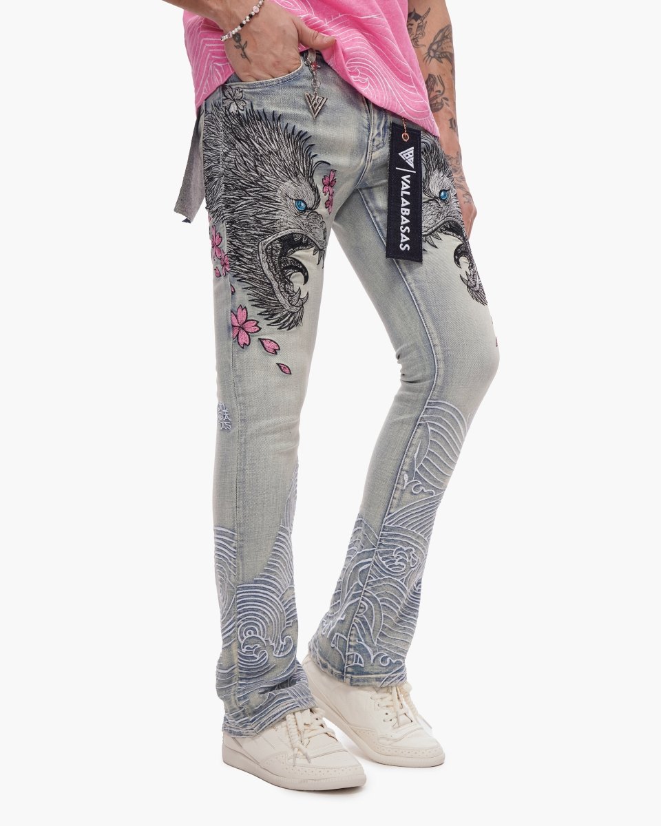 Tenka Stacked Denim Light Blue Wash – Valabasas
