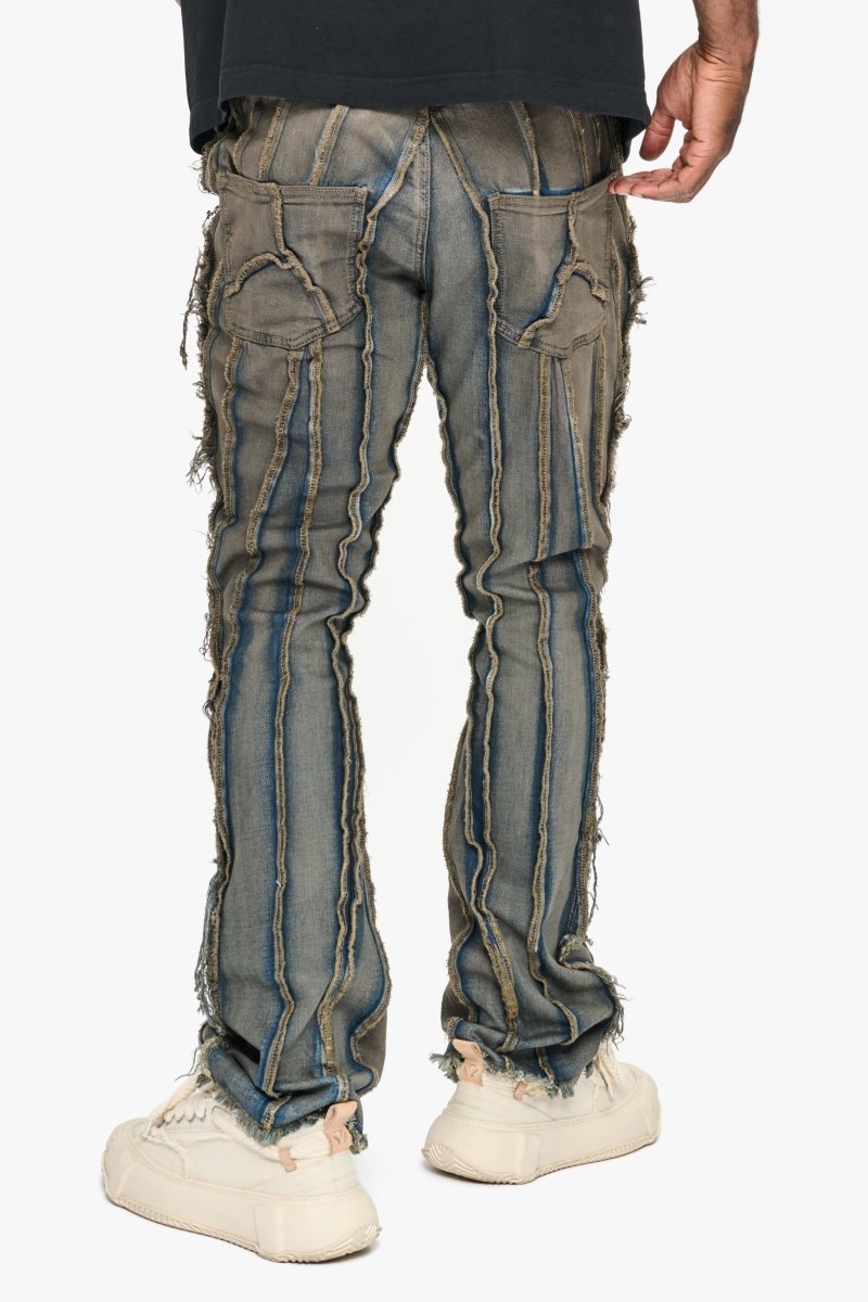 Twisted Stacked Denim Dirty Vintage Stacked Denim - Valabasas
