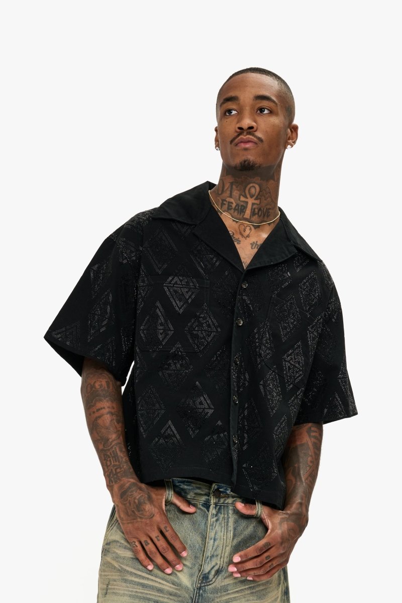 Uplift Button Down Black - Valabasas