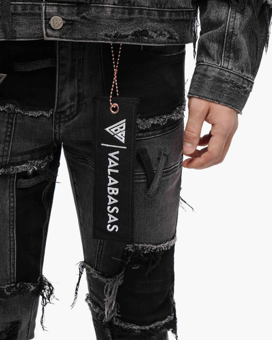 Vireon Black Grey Skinny Jeans - Valabasas