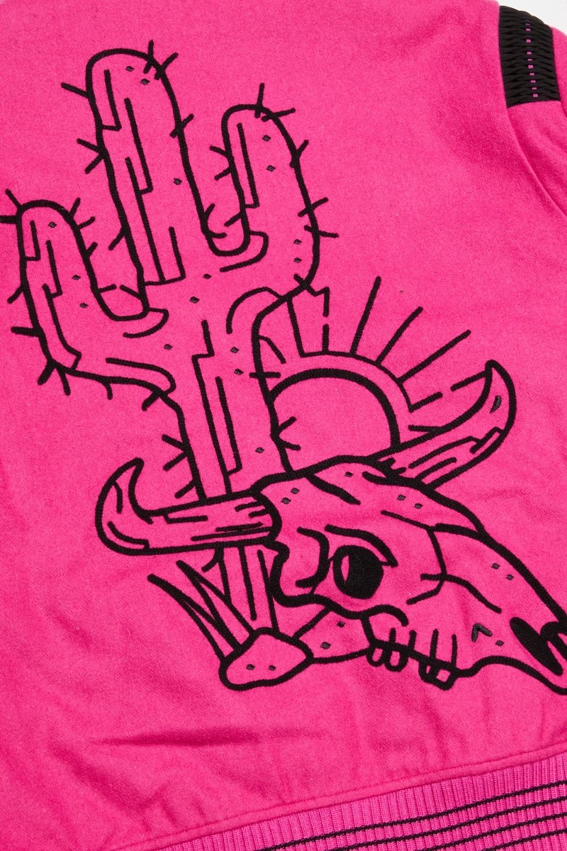 "WILD BUNCH" VARSITY JACKET FUCHSIA - Valabasas