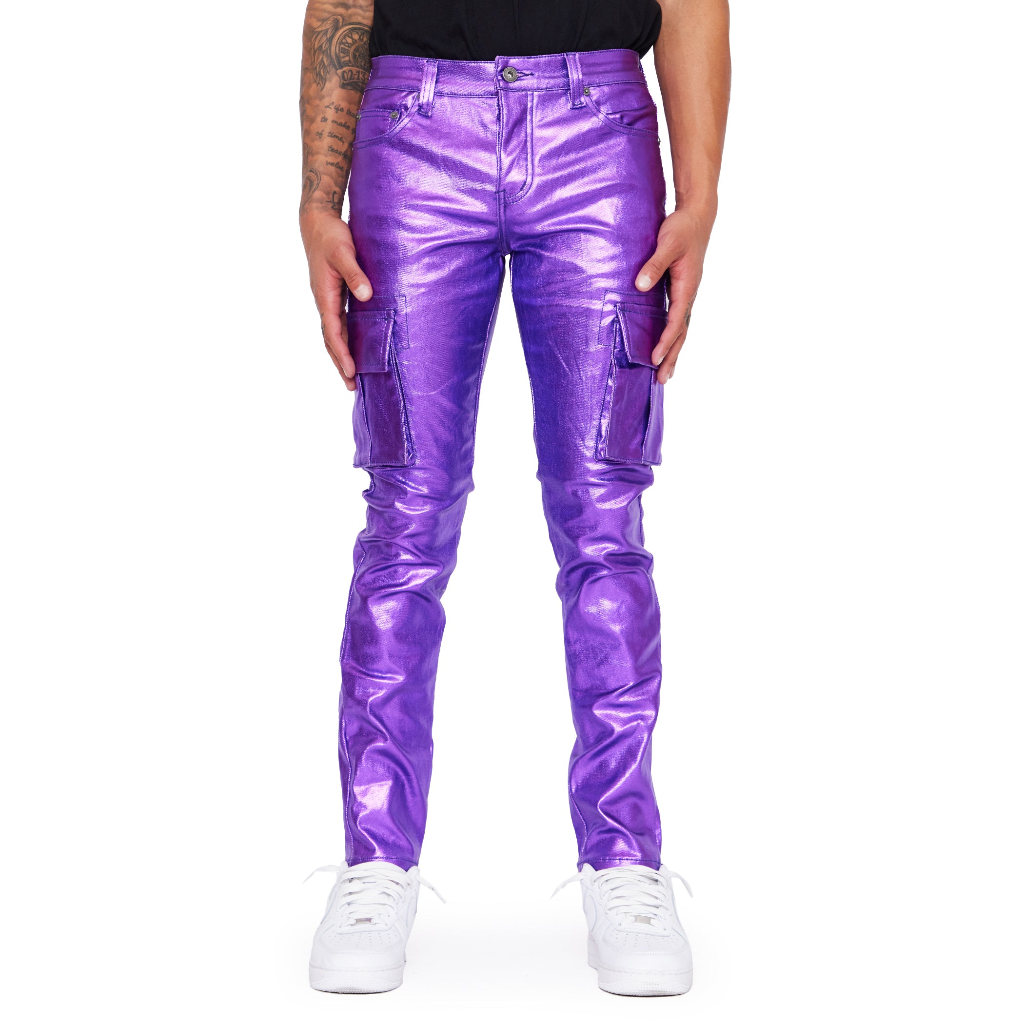 factory outlet online PURPLE Brand Men's Waxed Skinny Jeans - Size 34 (BRAND  NEW WITH TAGS)