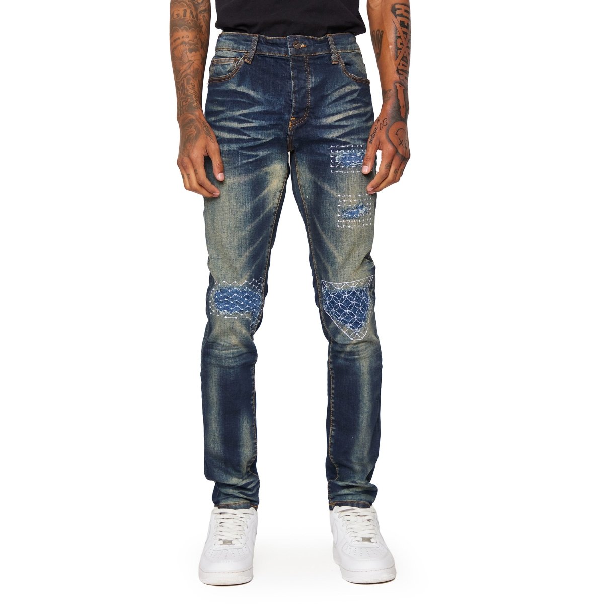 7TH AVE” JEANS BLU SPORCO – Valabasas
