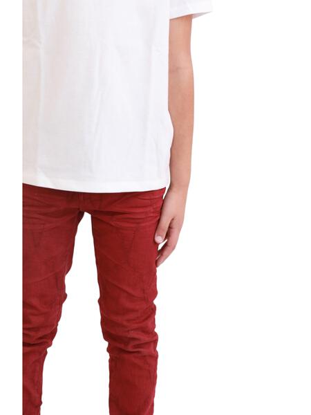 VPLAY KIDS JEANS "V LOVE" BURGUNDY - Valabasas