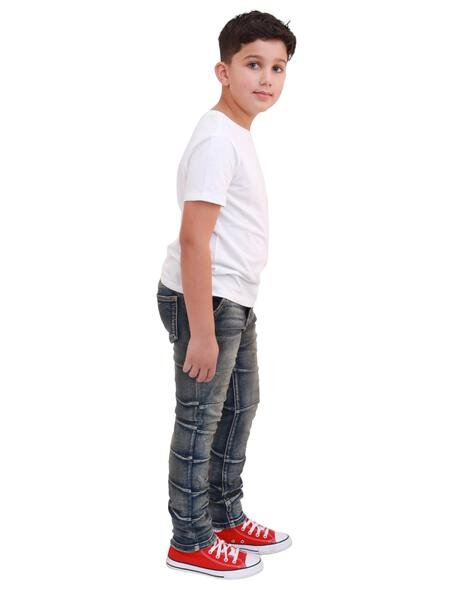 VPLAY KIDS JEANS "WEST" LT.BLUE WASHED - Valabasas