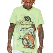 VALABASAS TEE "JUNGLE" VINTAGE LIME