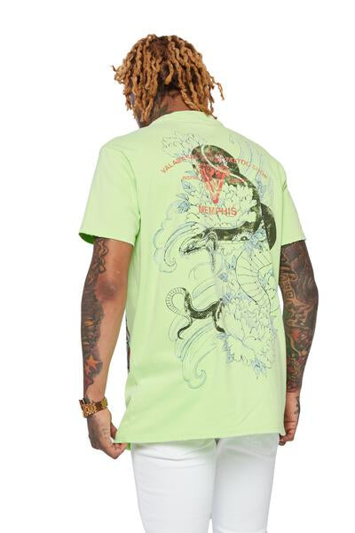 VALABASAS TEE "JUNGLE" VINTAGE LIME