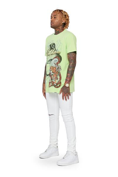 VALABASAS TEE "JUNGLE" VINTAGE LIME