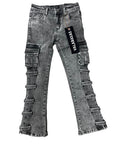 KIDS "QUANTICO" DENIM STACKED  LT GREY