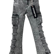 KIDS "QUANTICO" DENIM STACKED  LT GREY