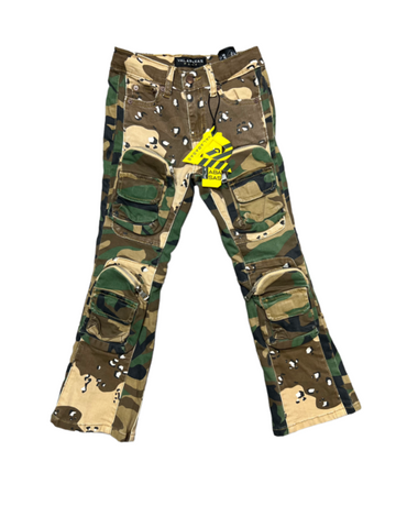 KIDS "DUAL SOLDIER" DENIM STACKED  CAMO