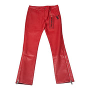 KIDS "CERNIERA" LEATHER STACKED RED/BLACK