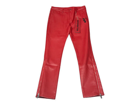 KIDS "CERNIERA" LEATHER STACKED RED/BLACK