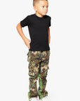 KIDS "COMMANDER" DENIM STACKED GROUND GREEN