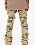 KIDS "INFERNO" LIGHT VINTAGE WASH STACKED JEANS