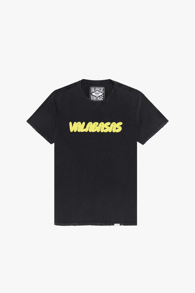 "AROUND" VINTAGE BLACK TEE