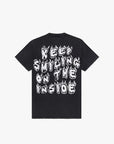 "KEEP SMILING" VINTAGE BLACK TEE