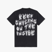 "KEEP SMILING" VINTAGE BLACK TEE